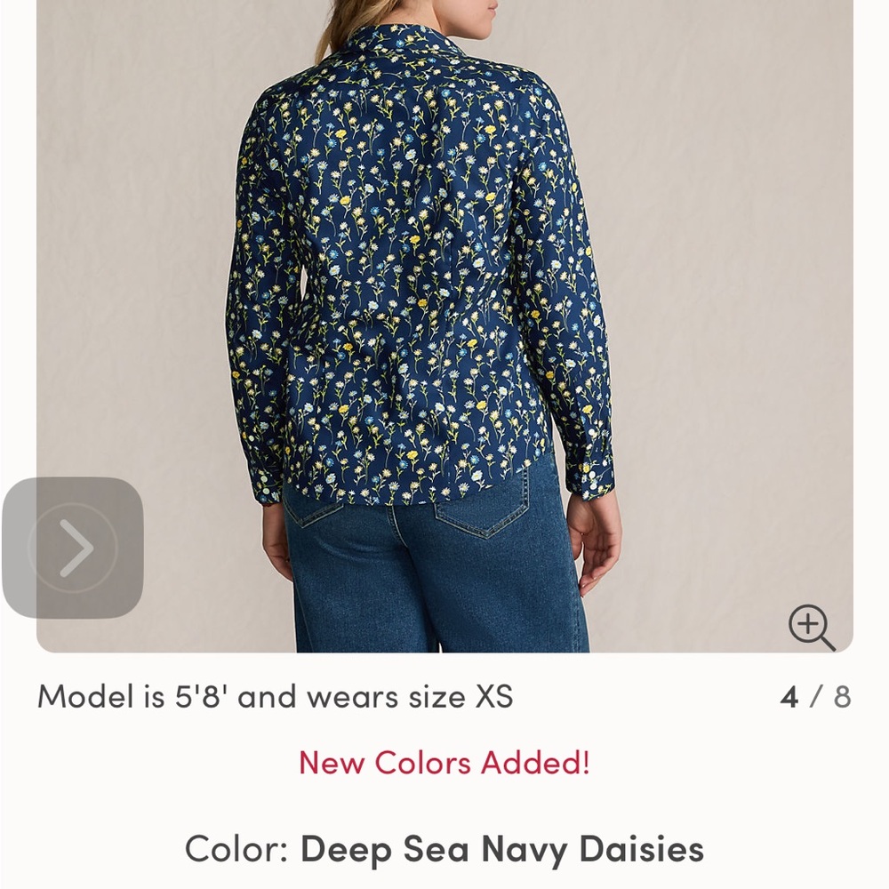 Lands' End Deep Sea Navy Pattern
